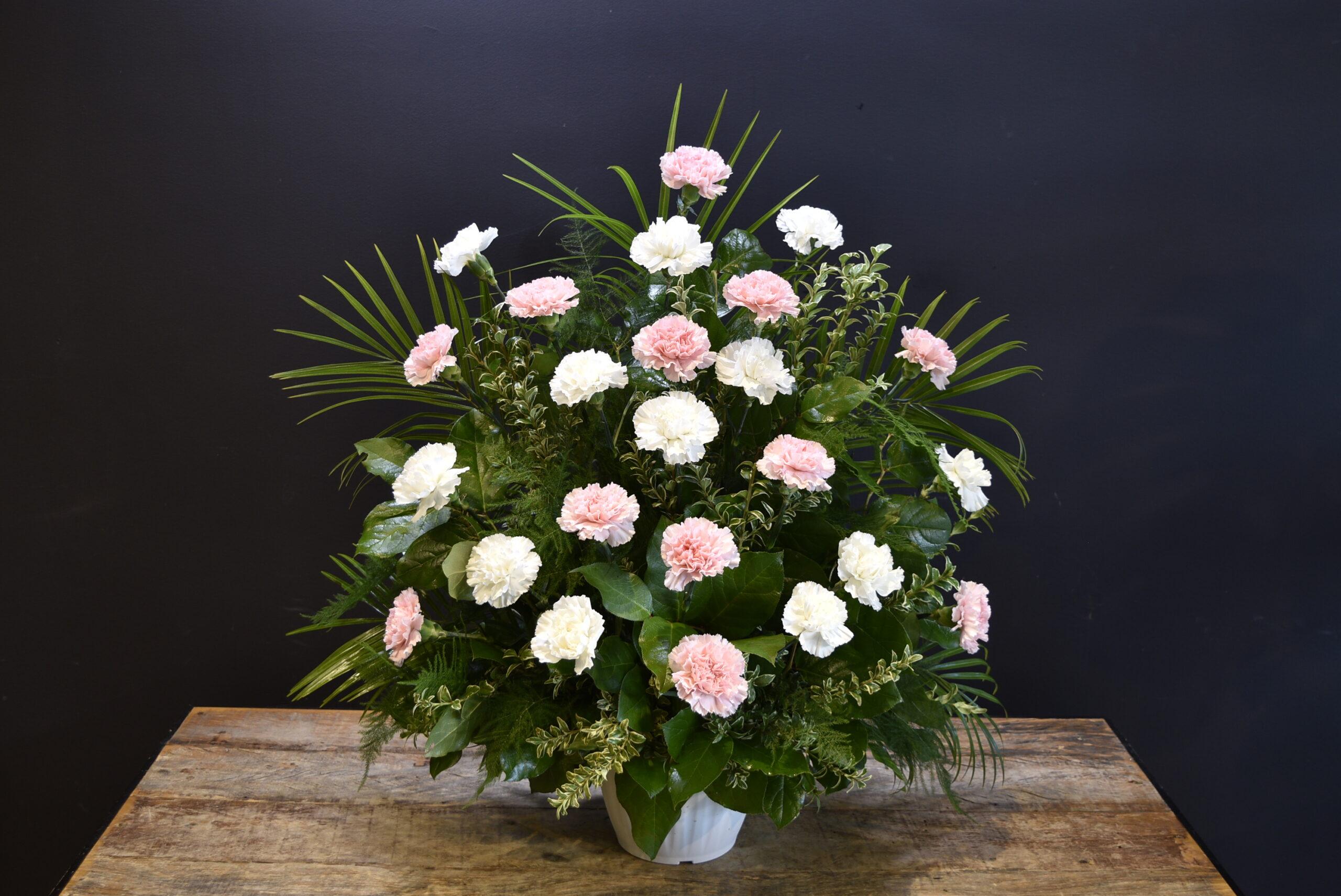 Boutique Funeral Carnation Pink And White image 0